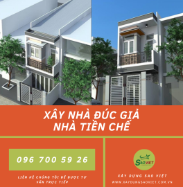 Xây nhà đúc giả nhà tiền chế