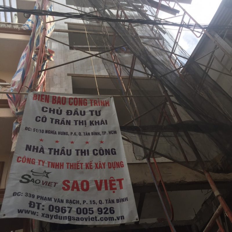 Thi công xây nhà trọn gói nhà chú Mạnh Quận Tân Bình