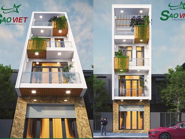 Review mẫu thiết kế nhà phố hiện đại của anh Huê tại Quận Bình Tân