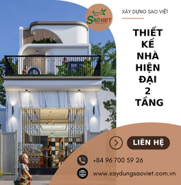 THIẾT KẾ NHÀ HIỆN ĐẠI 2 TẦNG