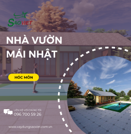 MẪU THIẾT KẾ NHÀ VƯỜN MÁI NHẬT TẠI XÃ XUÂN THỚI SƠN