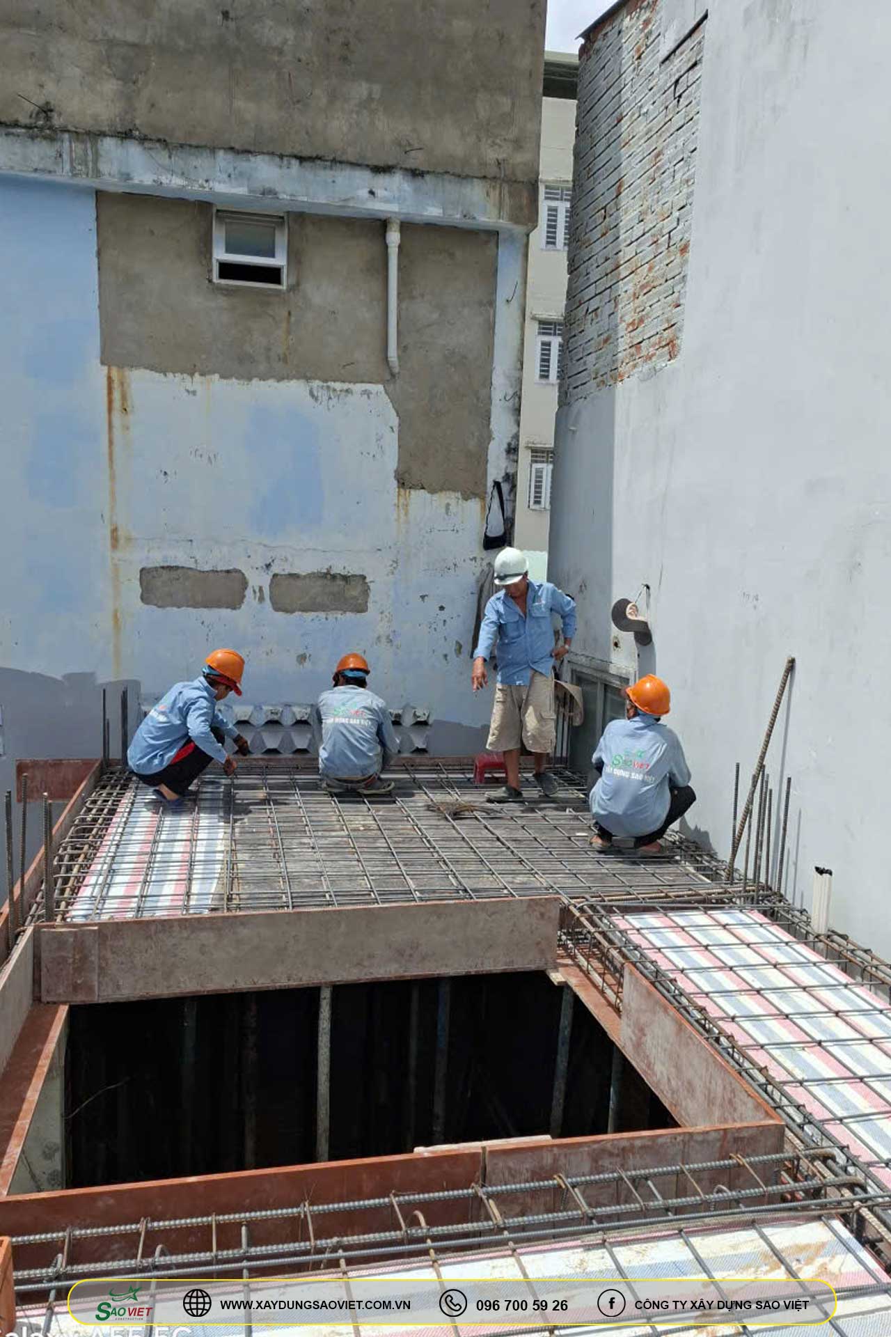 THI CÔNG LẮP ĐẶT CỐT THÉP SÀN – XÂY DỰNG SAO VIỆT